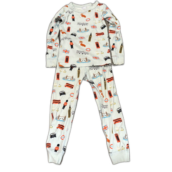 Smaller Things Goodnight London Pajama Set Long Sleeve Fitted Unisex Size 5 Year - Picture 1 of 5